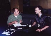Charles with Stefan of Placebo at the Palace in Hollywood, May 2001